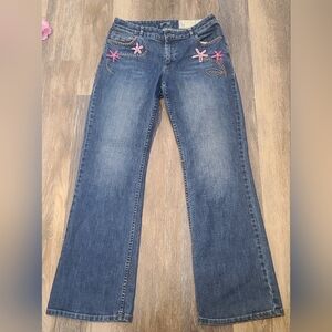 J. Jill Recrafted Limited Edition Floral Embroidery Jeans Womens Size 6